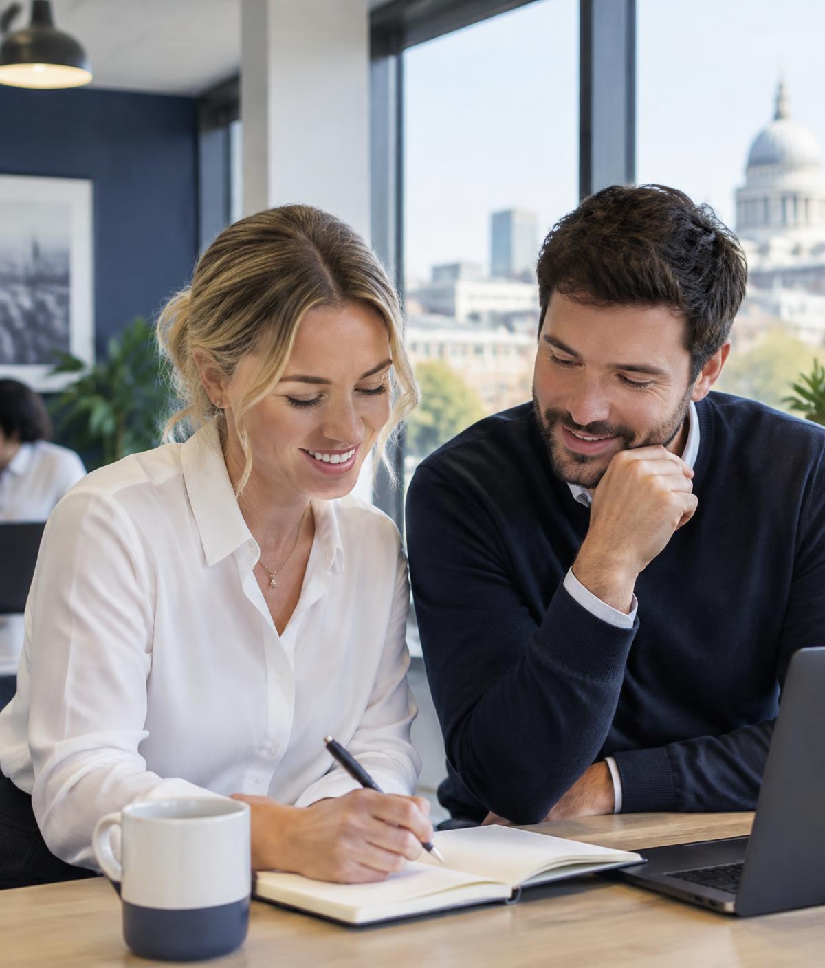 Crestline consultants discussing a recruitment brief